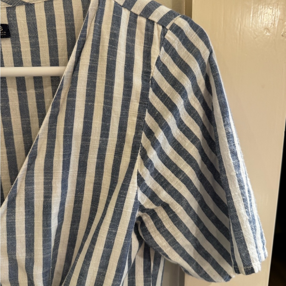 Abercrombie & Fitch Nautical Striped Button down knee length dress